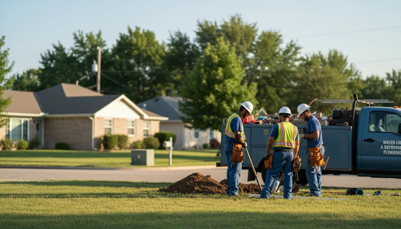Residential water line and bathroom plumbing service in Beckville, TX